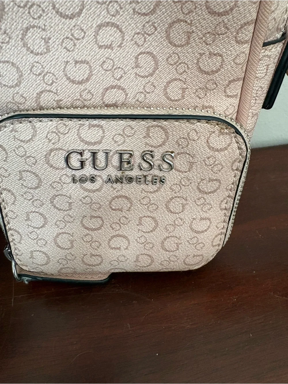 Guess 2 Purse Lot-Mocha/Pink  Oxnard Tote Purse & Pink El Dorado Crossbody Purse